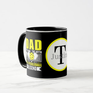 Coole Pickleball-Dad-Wortkunst Tasse