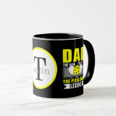 Coole Pickleball-Dad-Wortkunst  Tasse (VorderseiteRechts)