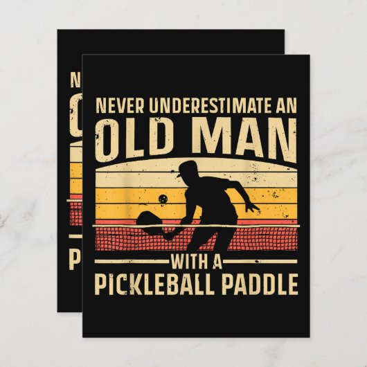 Coole Pickleball Kunst für Männer Frauen Paddeln (Vorne/Hinten)