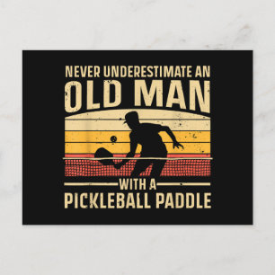 Coole Pickleball Kunst für Männer Frauen Paddeln Postkarte