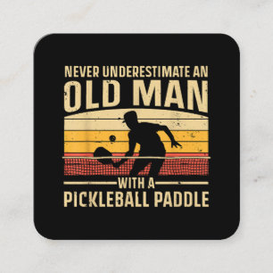 Coole Pickleball Kunst für Männer Frauen Paddeln Quadratische Visitenkarte