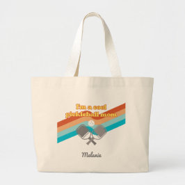 Coole Pickleball Mama Tote Bag Große Retro Jumbo Stoffbeutel