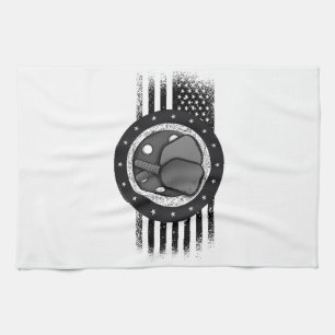 Coole Pickleball Sport USA Grunge Flagge - Pickleb Geschirrtuch