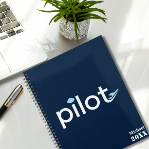 Coole "Pilot"-Typografie-Flugzeug und Foto, kunden Planer
