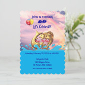 Coole Pilze Geburtstag / 19. Februar - März 20 Einladung (Stehend Vorderseite)