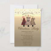 Coole Pine Trees Dots Weihnachts-Party Einladung (Vorderseite)