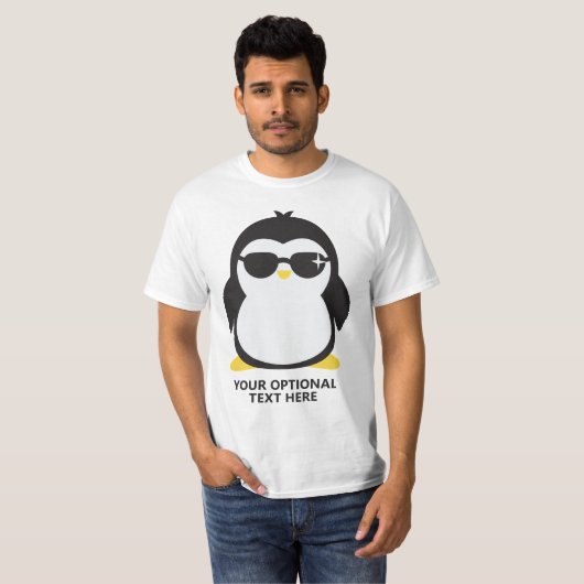 Coole Pinguin-Shirts mit benutzerdefiniertem Text T-Shirt (Vorne ganz)