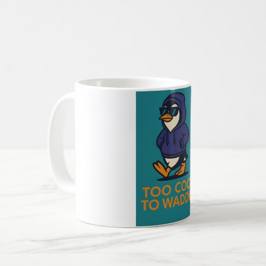 Coole Pinguin-Tasse Kaffeetasse (Vorderseite Links)