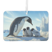 Coole Pinguine im benutzerdefinierten Text Autolufterfrischer (Rückseite)