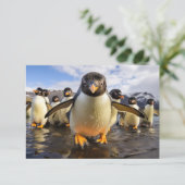 Coole Pinguine Karte (Stehend Vorderseite)