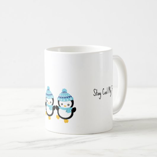 Coole Pinguine meiner Freundin bleibe Kaffeetasse (VorderseiteRechts)