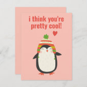 Coole Pinguine - Niedliches Klassenzimmer Valentin Postkarte (Vorne/Hinten)