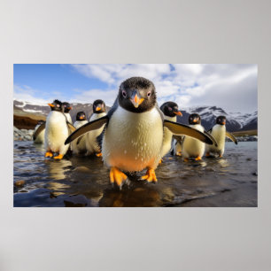 Coole Pinguine Poster