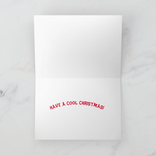 Coole Pinguine Weihnachtskarte Karte (Innenseite)