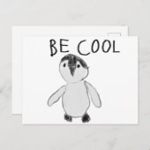 coole Pinguinpostkarte Postkarte (Vorne/Hinten)