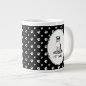 Coole Pit Bull und Sonnenbrille (lt brindle white  Jumbo-Tasse (Vorderseite Rechts)