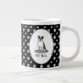 Coole Pit Bull und Sonnenbrille (lt brindle white Jumbo-Tasse (Rechts)