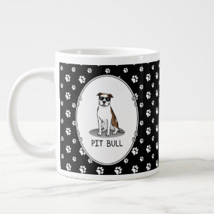 Coole Pit Bull und Sonnenbrille (lt brindle white Jumbo-Tasse