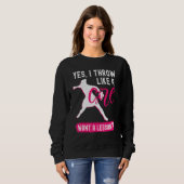 Coole Pitcher Softball Für Spielerinnen Mädchen Sweatshirt (Vorne ganz)