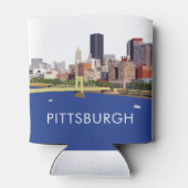 Coole Pittsburgh Skyline-Computerdarstellung Dosenkühler (Rückseite)