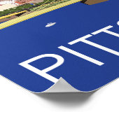 Coole Pittsburgh Skyline-Computerdarstellung Poster (Ecke)