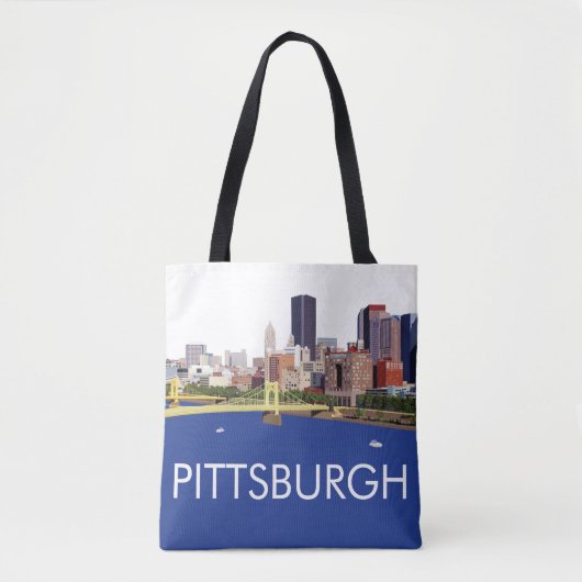 Coole Pittsburgh Skyline-Computerillustration Tasche (Vorderseite)