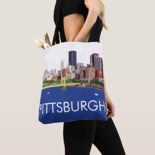 Coole Pittsburgh Skyline-Computerillustration Tasche