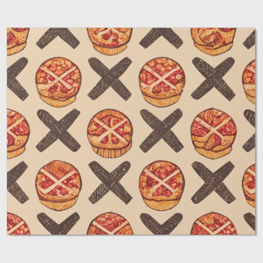 Coole Pizza Geschenkpapier (Flach)