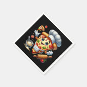 Coole Pizza-Liebhaber-Party  Serviette (Ecke)