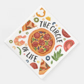 coole Pizza Party Wortart Paper Dinner Napkins Serviette (Ecke)