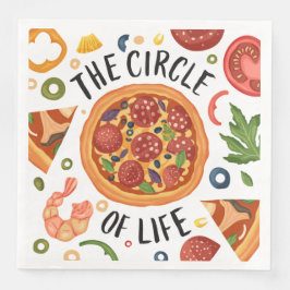 coole Pizza Party Wortart Paper Dinner Napkins Serviette