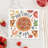 coole Pizza Party Wortart Paper Dinner Napkins Serviette (Beispiel)