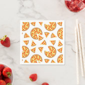 Coole Pizza und Schnitte auf weißem Papier Serviette (Beispiel)