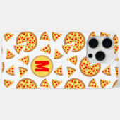 Coole Pizza und Schnittmuster, weiß Case-Mate iPhone Hülle (Rückseite (Horizontal))