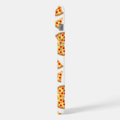 Coole Pizza und Schnittmuster, weiß iPhone Hülle (Linke Seite)