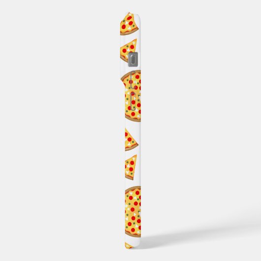 Coole Pizza und Schnittmuster, weiß iPhone Hülle (Linke Seite)