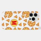 Coole Pizza und Schnittmuster, weiß iPhone Hülle (Rückseite (Horizontal))