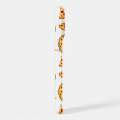 Coole Pizza und Schnittmuster, weiß iPhone Hülle (Rechte Seite)