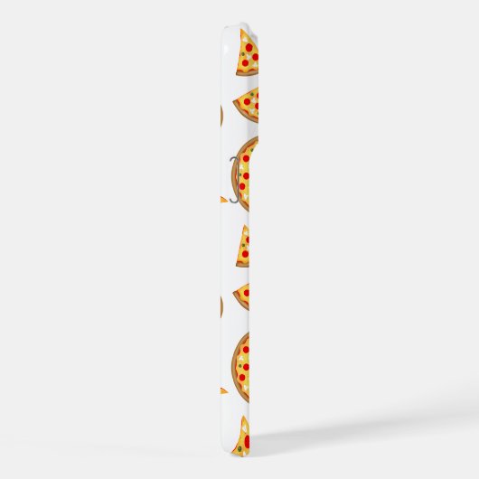 Coole Pizza und Schnittmuster, weiß iPhone Hülle (Rechte Seite)