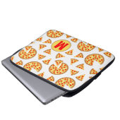 Coole Pizza und Schnittmuster, weiß Laptopschutzhülle (Vorne Knopf)