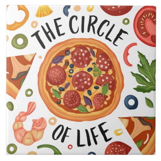 coole Pizzaliebhaber Grafik und Wortart Keramik ti Fliese (Vorderseite)