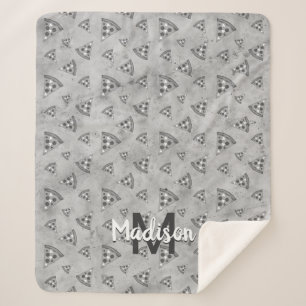 Coole Pizzalschnitt Vintage Schwarz-weiß-Grau Mono Sherpadecke