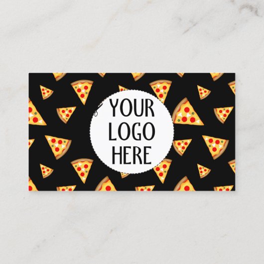Coole Pizzas-Scheiben-Muster Pizzeria Ihr Logo sch Treuekarte (Rückseite)
