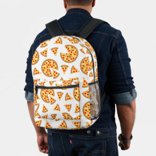 Coole Pizzas und Schnitte auf Weiß Bedruckter Rucksack