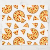 Coole Pizzas und Schnitte auf Weiß Bierflaschenetikett (Einzelnes Label)