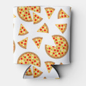 Coole Pizzas und Schnitte auf Weiß Dosenkühler (Vorderseite)