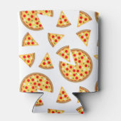 Coole Pizzas und Schnitte auf Weiß Dosenkühler (Rückseite)