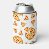Coole Pizzas und Schnitte auf Weiß Dosenkühler (Kanne Rückseite)