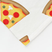 Coole Pizzas und Schnitte auf Weiß Fleecedecke (Ecke)