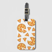 Coole Pizzas und Schnitte auf Weiß Gepäckanhänger (Vorderseite Vertikal)